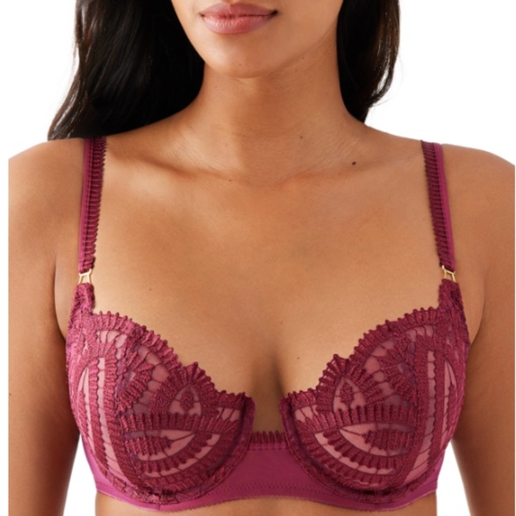 Wacoal Womens After Dark Balconette Bra 36DD Red Plum 855396 - NWT - Picture 1 of 5